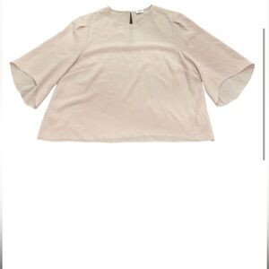 Wilfred light pink 3/4 sleeve blouse with keyhole back